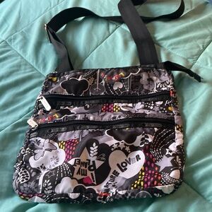 Lesportsac Black and Multicolor Crossbody Bag